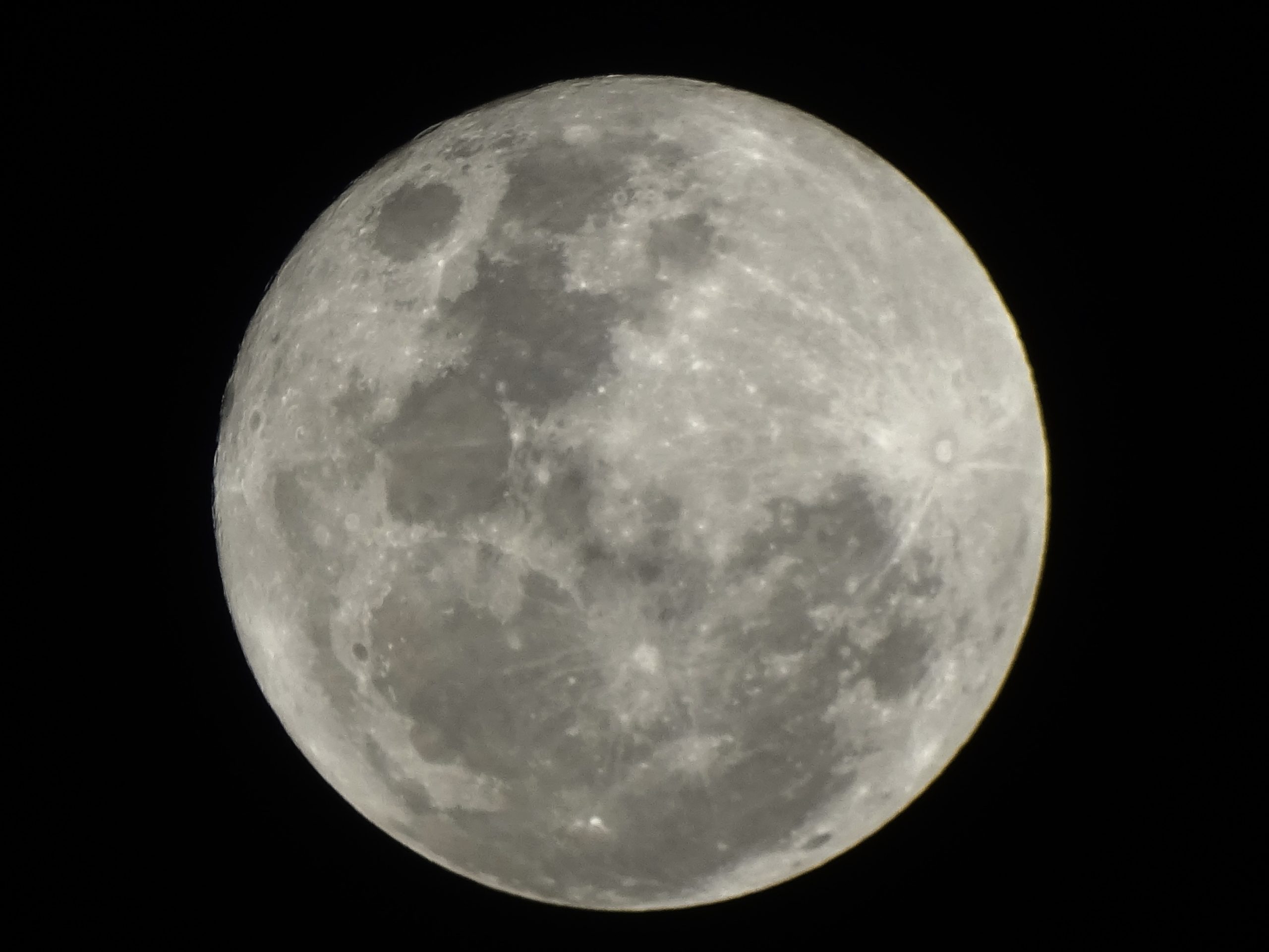 Photograph of the moon zoomed in